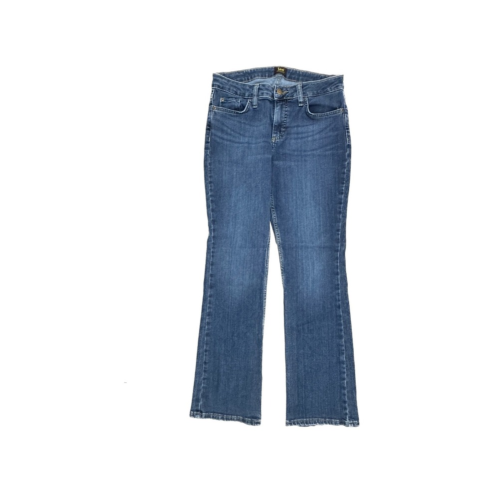 Lee Bootcut Jeans Womens 6M Dark Blue Stretch Denim Mid Rise